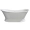 Aqua Eden 67.38 L, 29.5 W, Matte White/Glossy White, Solid Surface White Stone VRTDS683027 - alternate 1